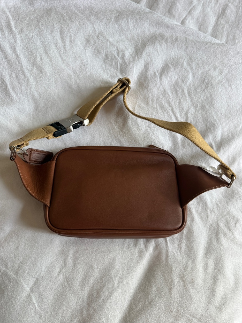 NWT Coach Thompson Leather Belt Bag in Toffee Brown - Silver - Picture 10 of 10